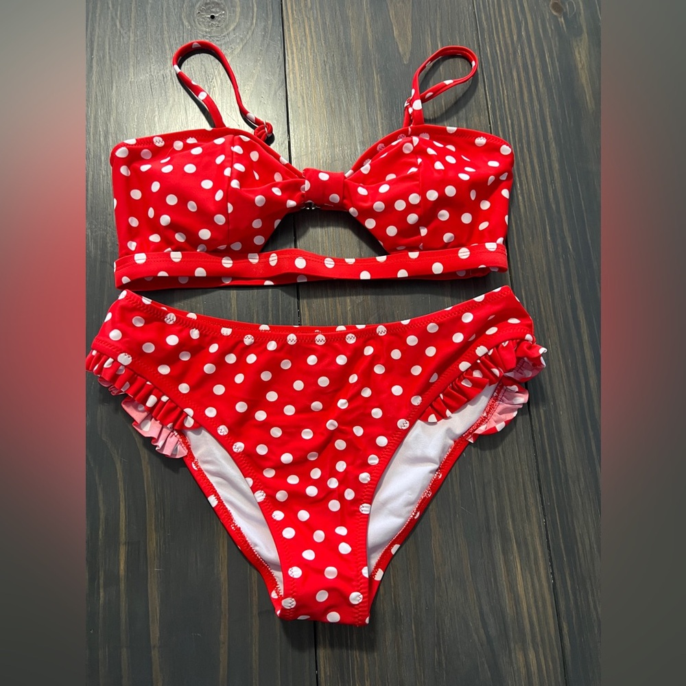 Cupshe Red Polka Dot Bikini